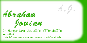 abraham jovian business card